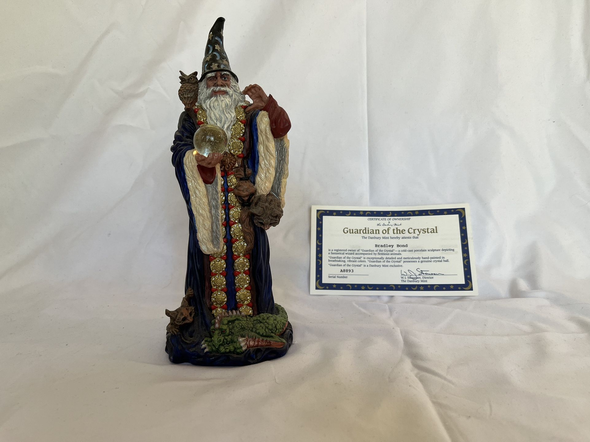 Guardian of the crystal Danbury porcelain wizard figurine