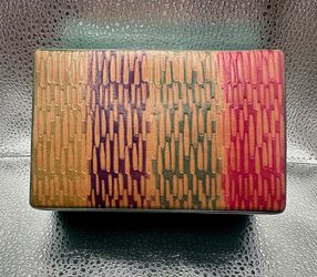 Aarong Bangladesh Embossed Leather Jewelry Box Velvet Mirror Trinket Box