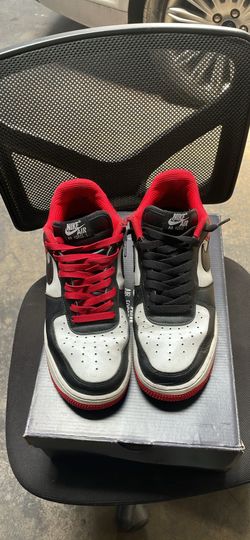 NIKE AIR FORCE 1 BLACK/WHITE/RED