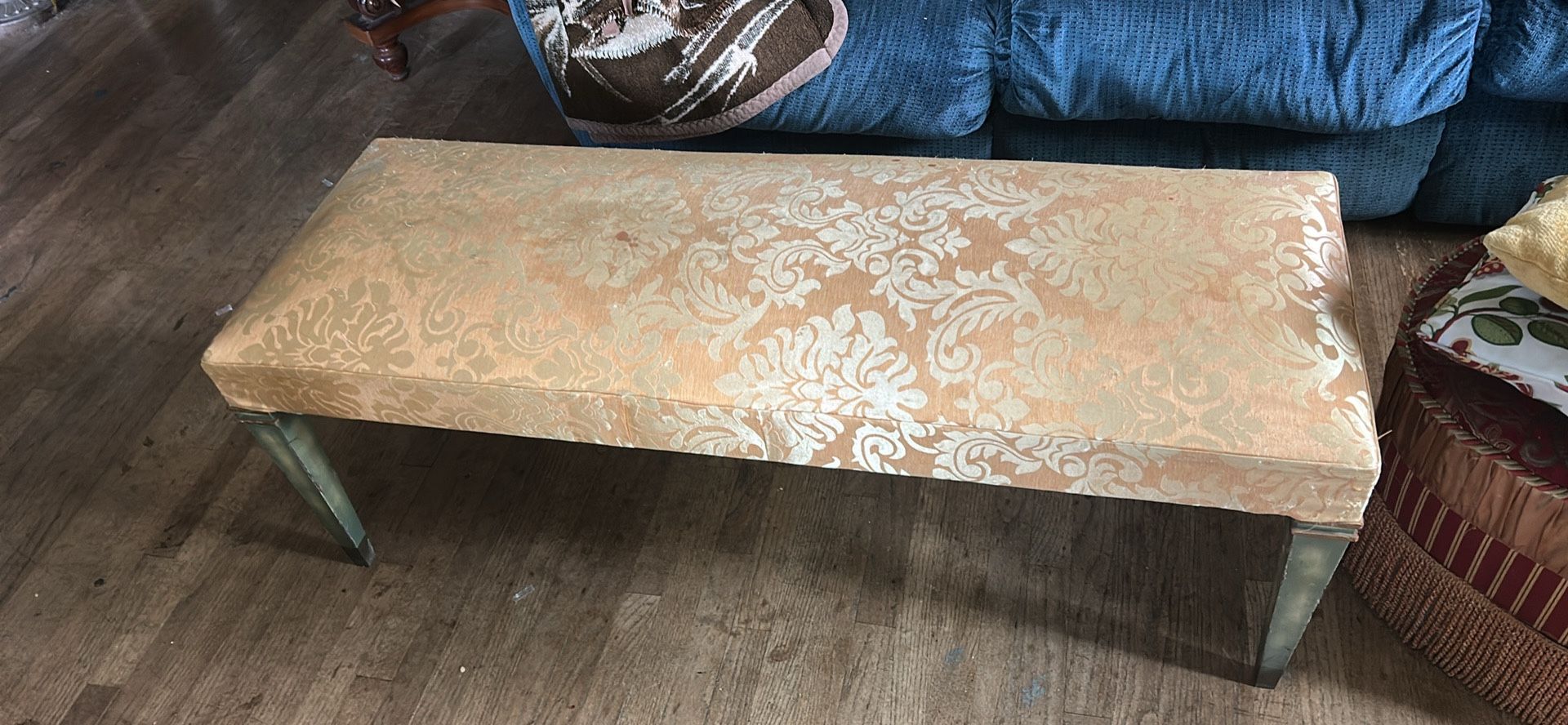 Antique Yellow Cushion Footrest