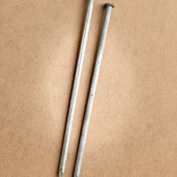 Set Of 2 GALVANIZED STEEL SPIKE 12”