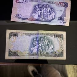 Jamaica Currency $150.00