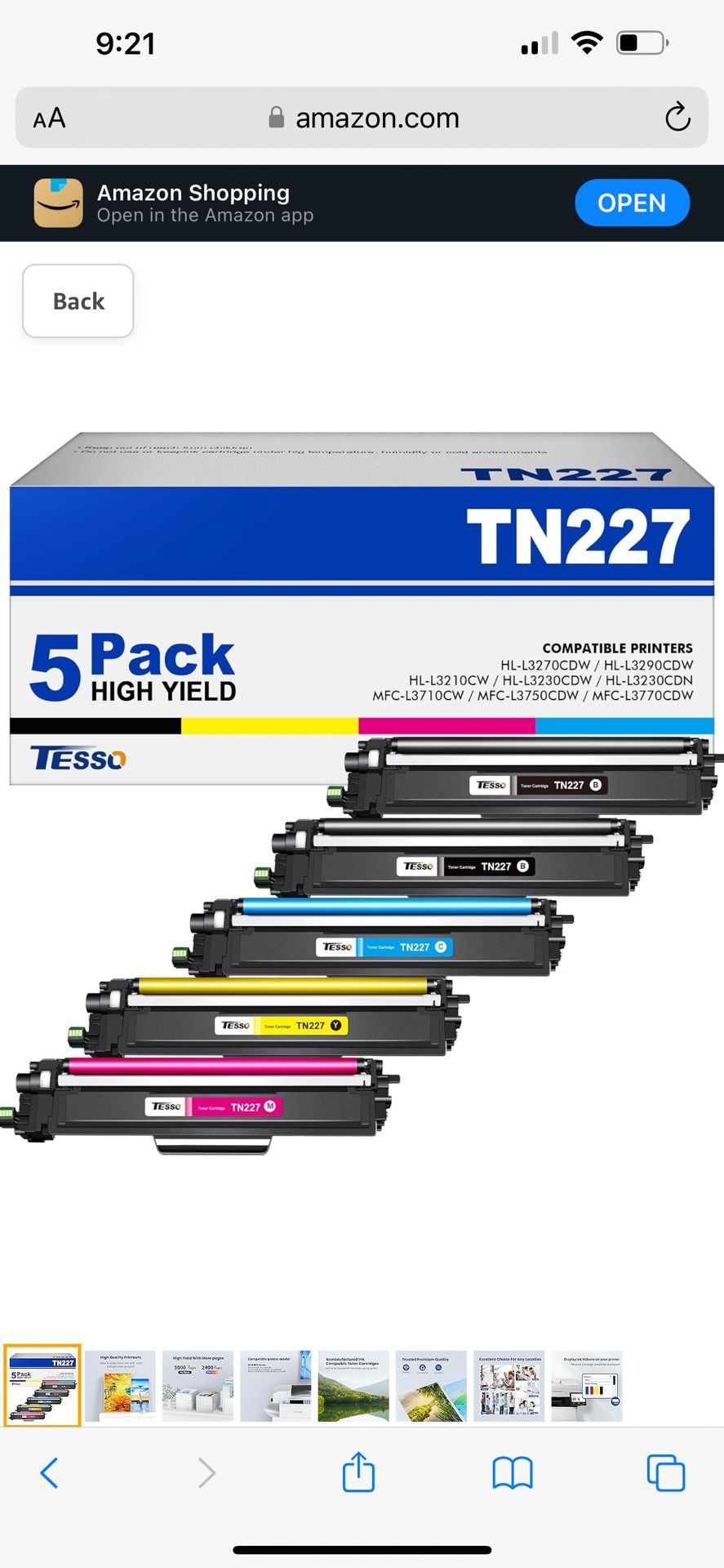 Tn 227 High Yield Toner Cartridge 