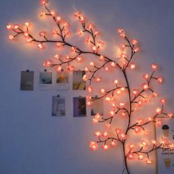 New 2 Pcs Deal Pink Blossom Tree Led Light