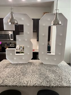4FT Light Up Marquee Numbers “0 & 3”
