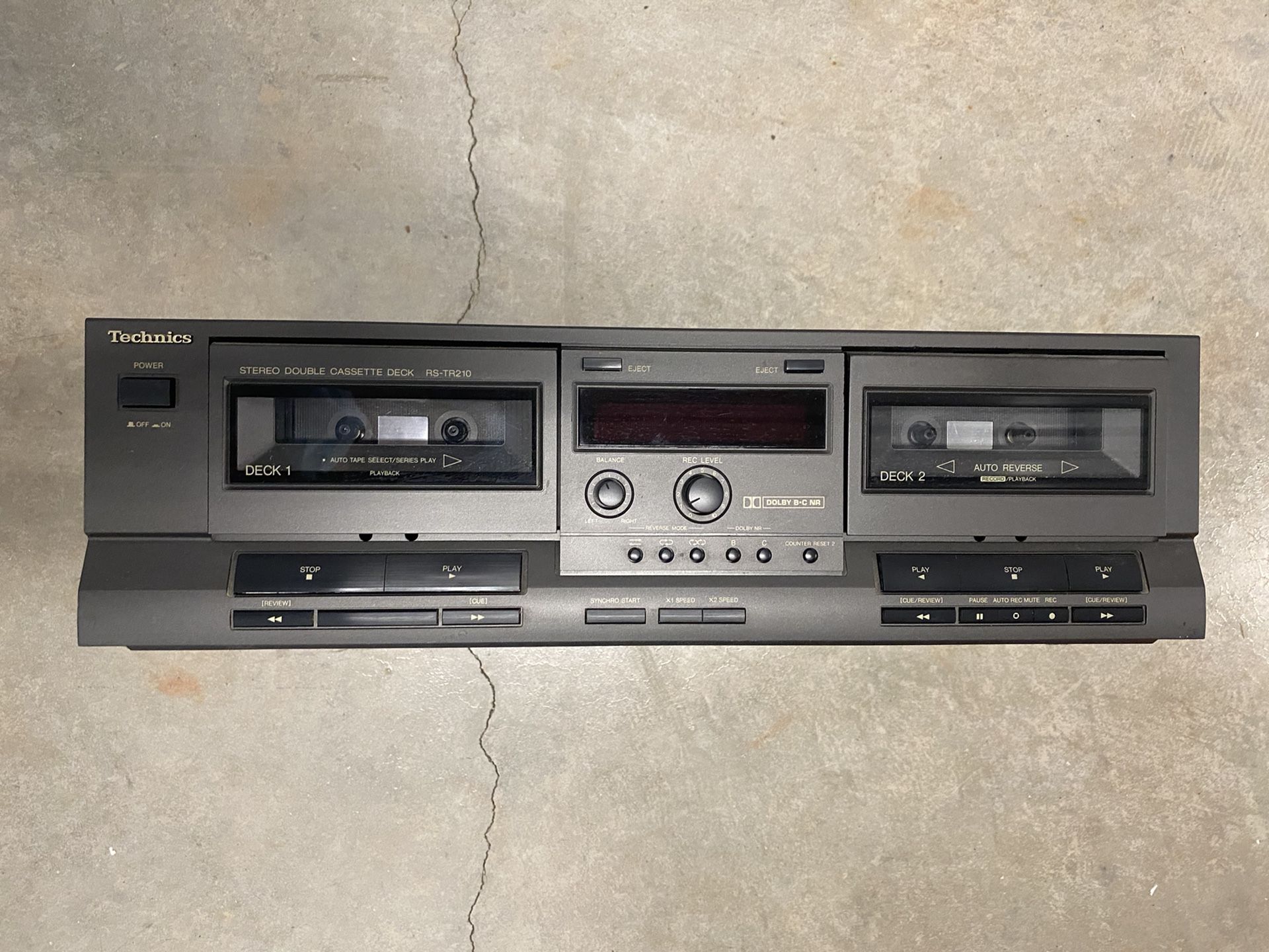Technics Stereo Double Dual Cassette Tape Deck Player Recorder Playback