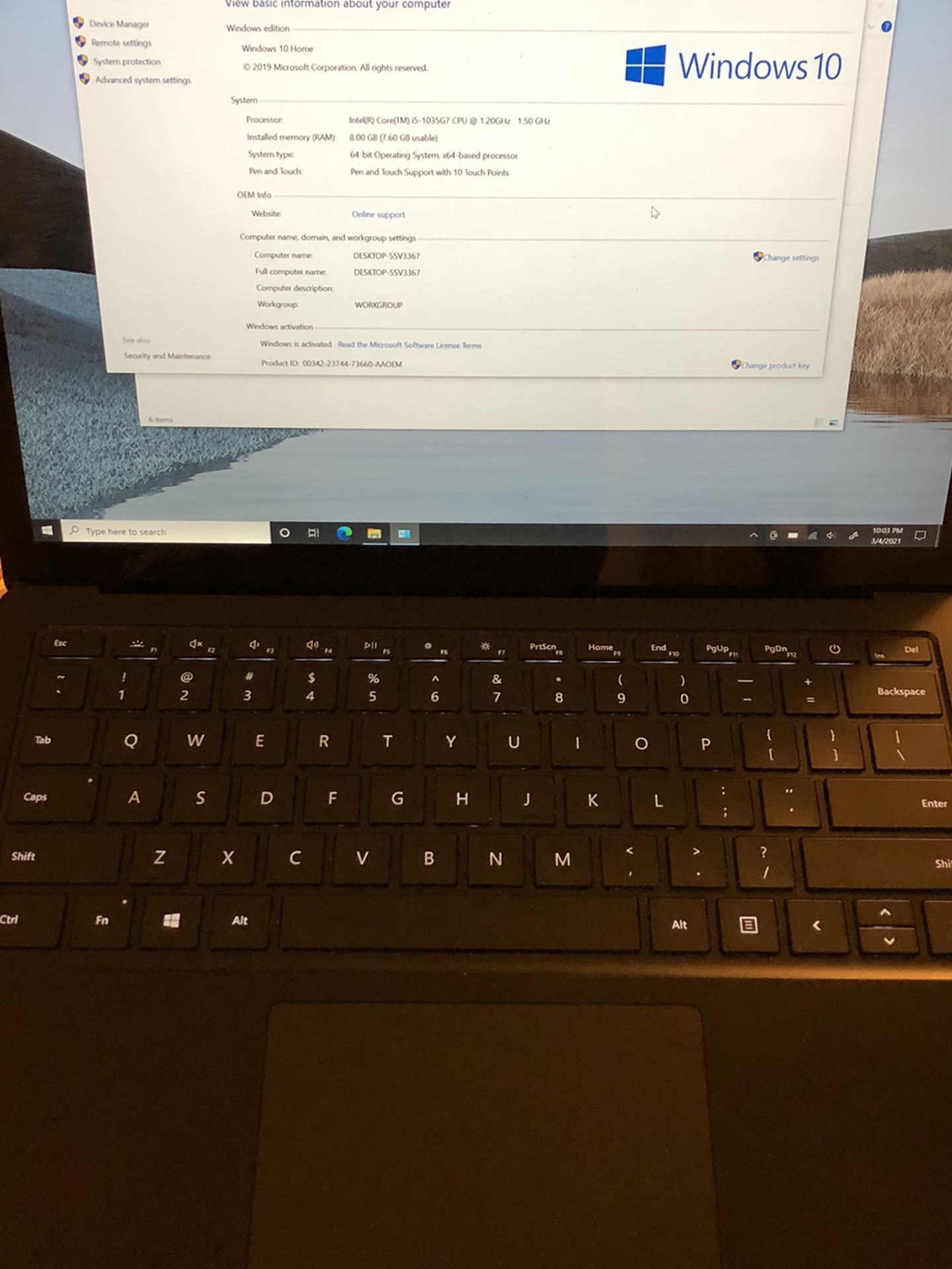 Microsoft Surface Laptop 3 13” i5 256GB 8GB RAM