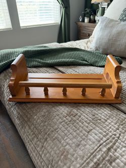 Vintage Ethan Allen Solid Wood Shelf with Spindle Rail