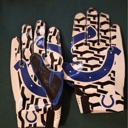 New NIKE ADULT UNISEX COLTS Superbad FOOTBALL GLOVES XL 1X