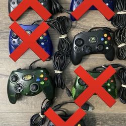 Original Xbox S Type Controller + Offbrand Controller