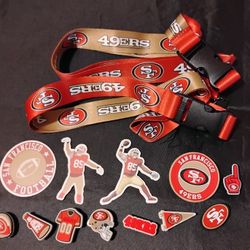 San Francisco 49ers Jibbitz,Lanyards,Stickers NEW 