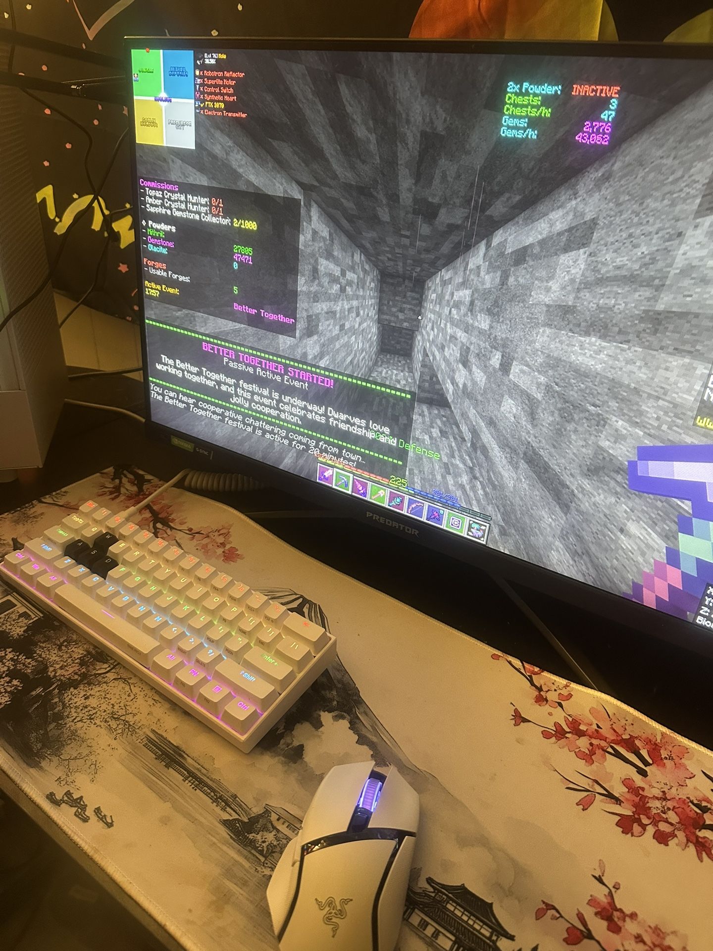 GAMING PC, DESK AND CHAIR AND ALL PICS