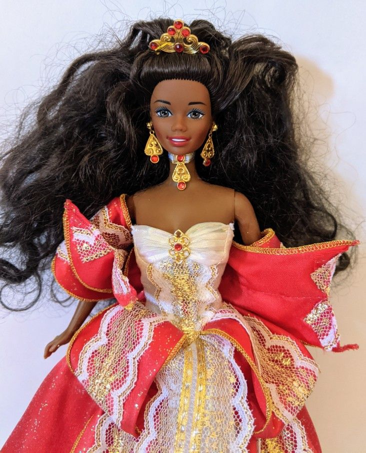 Vintage 1997 Barbie African American Happy Holidays Special Edition Doll