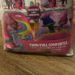 Reversible Trolls Comforter Bedding Set