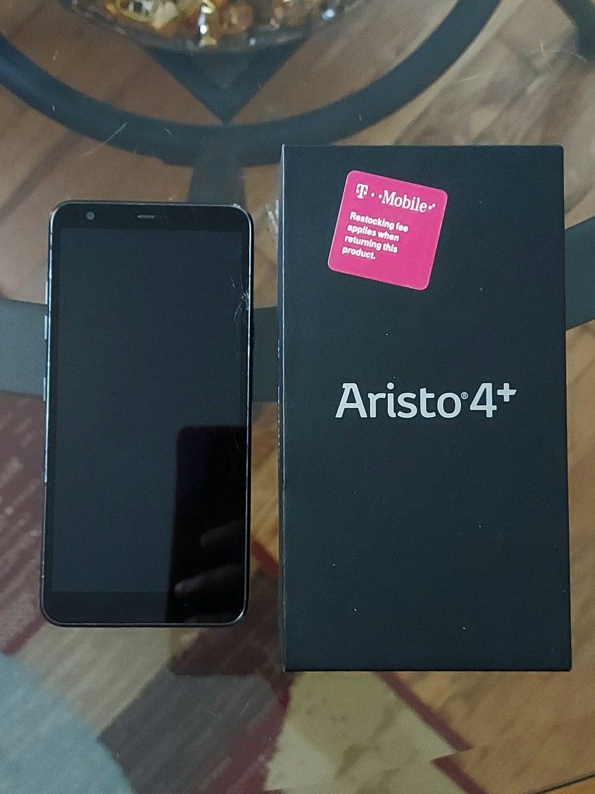 ** T-MOBIL & OTHER PROVIDERS PREPAY SERVICES**LG ARISTO 4+ WITH ORIGINAL BOX. 2019 ** WORKING IN NORMAL** NO ENTER PASS CODE **SCREEN IS SCRATCHES **