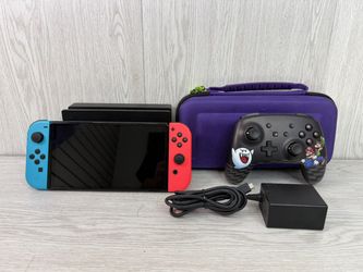 Nintendo Switch OLED HEG-001 Console Blue Red Joy-con Bundle (A1G014854)