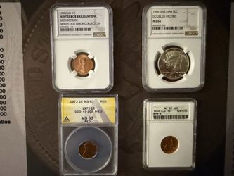 Slabbed error pennies