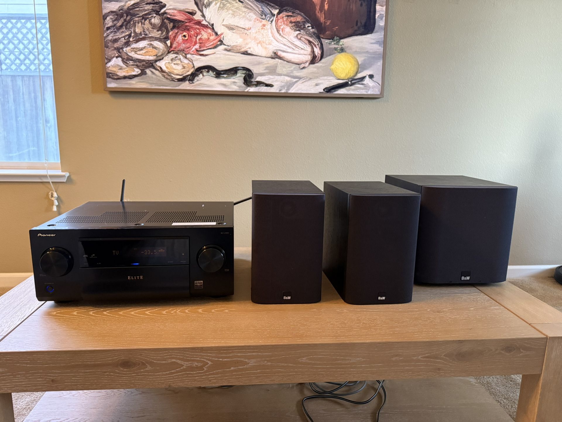Bowers & Wilkins Audio Setup + Pioneer Elite Receiver – $800 (Paid $4K+)