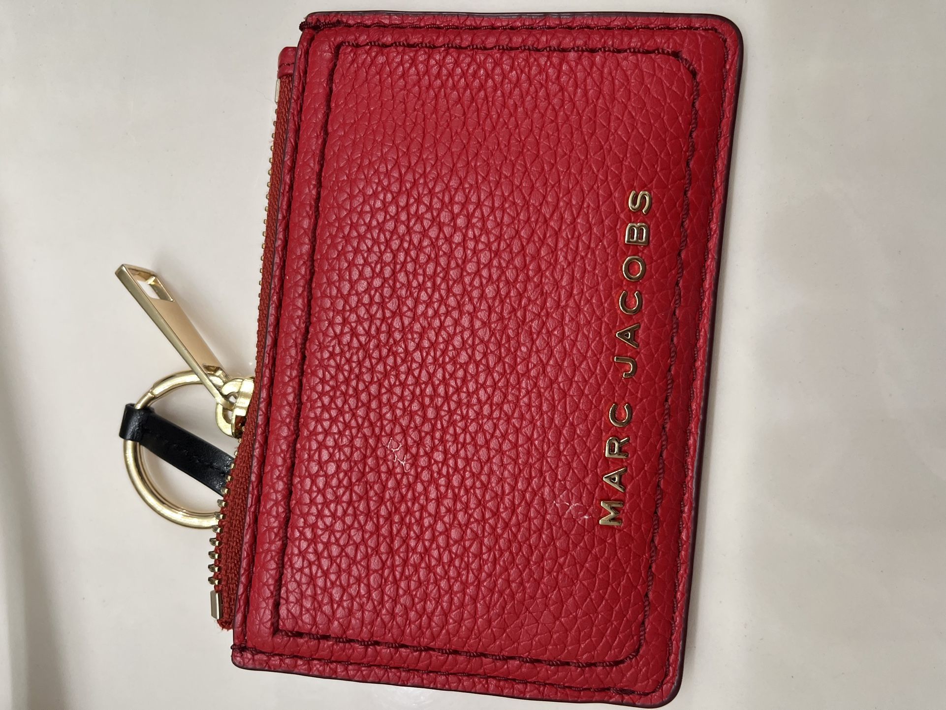 Pebble Leather Red Wallet