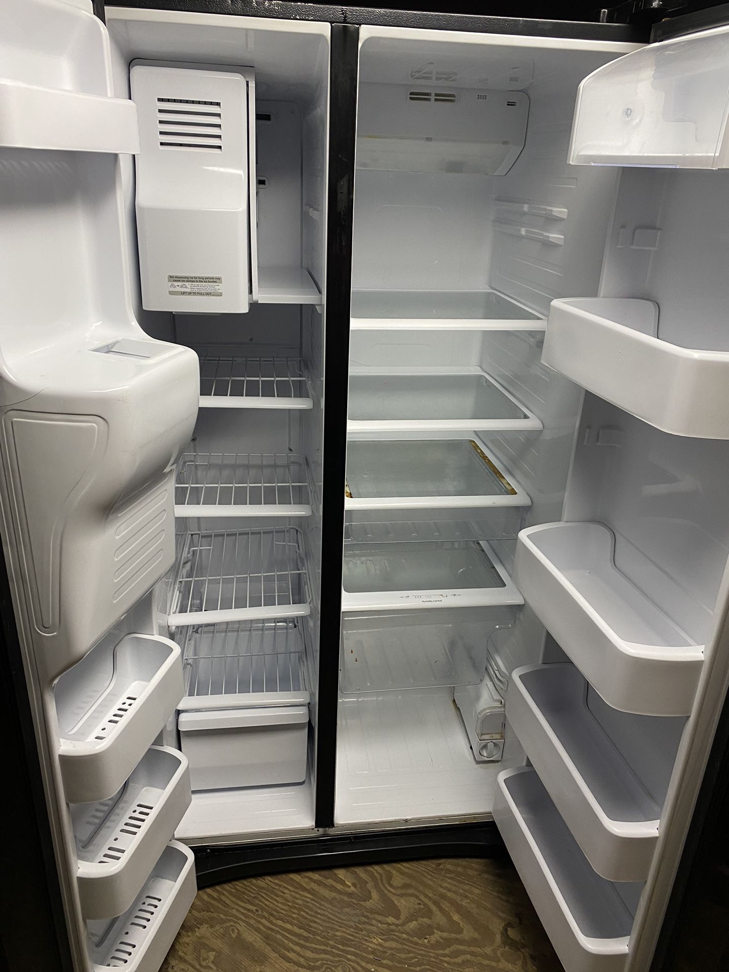 Black Side By Side Fridge