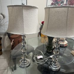 Set Of Two  Beautiful table  Lamps  Used Perfect Conditions Only available For Pick Up In Rancho Cucamonga Price  Firm Thanks $30 Set 