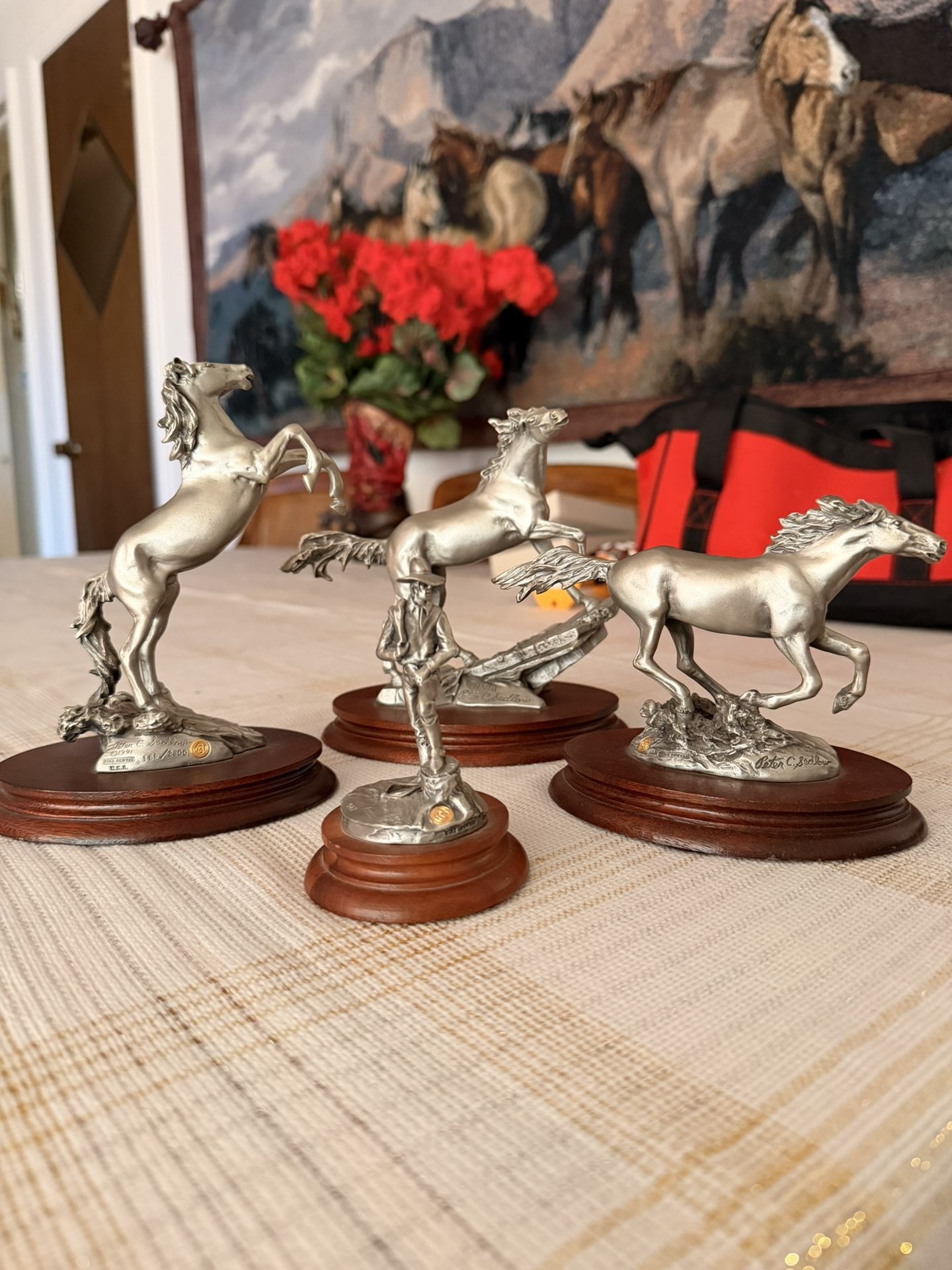 Pewter Horse Collection From 1991