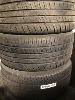 Used tires for sale 205/55/17 $45 each free installation and balancing