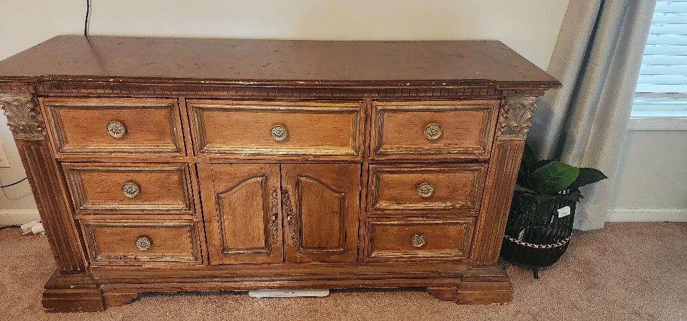 Dresser and mirror