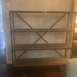 Wood And Metal Shelf