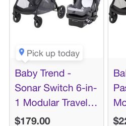 Brand New Baby Trend sonar switch 6-1 Travel Stroller 