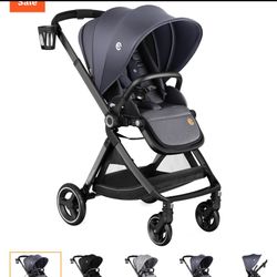 Elittle EMU Newborn-ready Full Size Revsersible Compact Baby Stroller