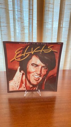 Elvis Presley square glass decorative plate