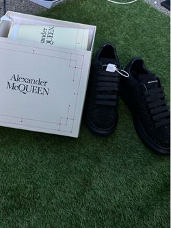 Alexander McQueen Rhinestone / Crystal Embellished Oversized Sneakers (Black)