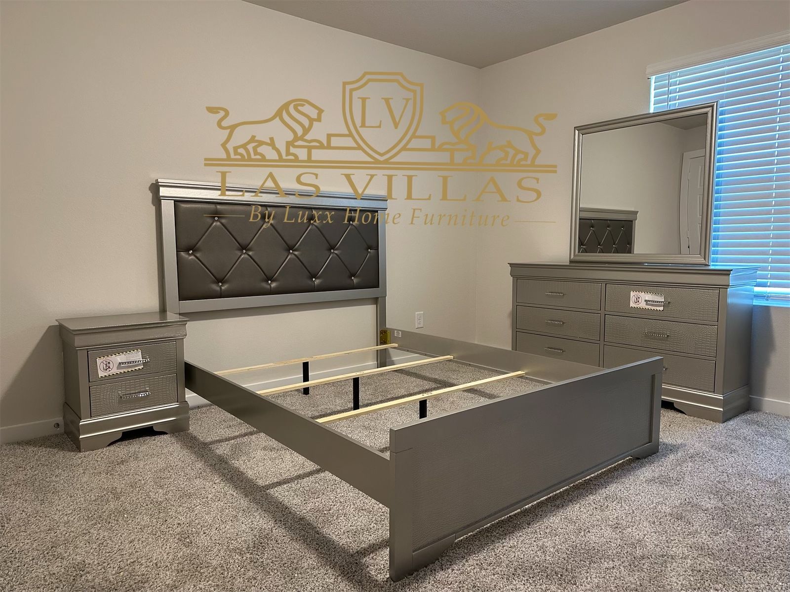 Brand New AMALIA BEDROOM GROUP Silver