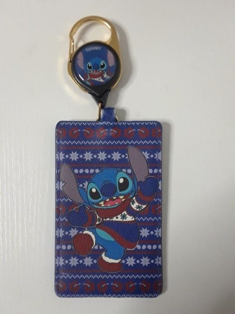 Disney Lilo & Stitch Christmas Wallet / Badge !  