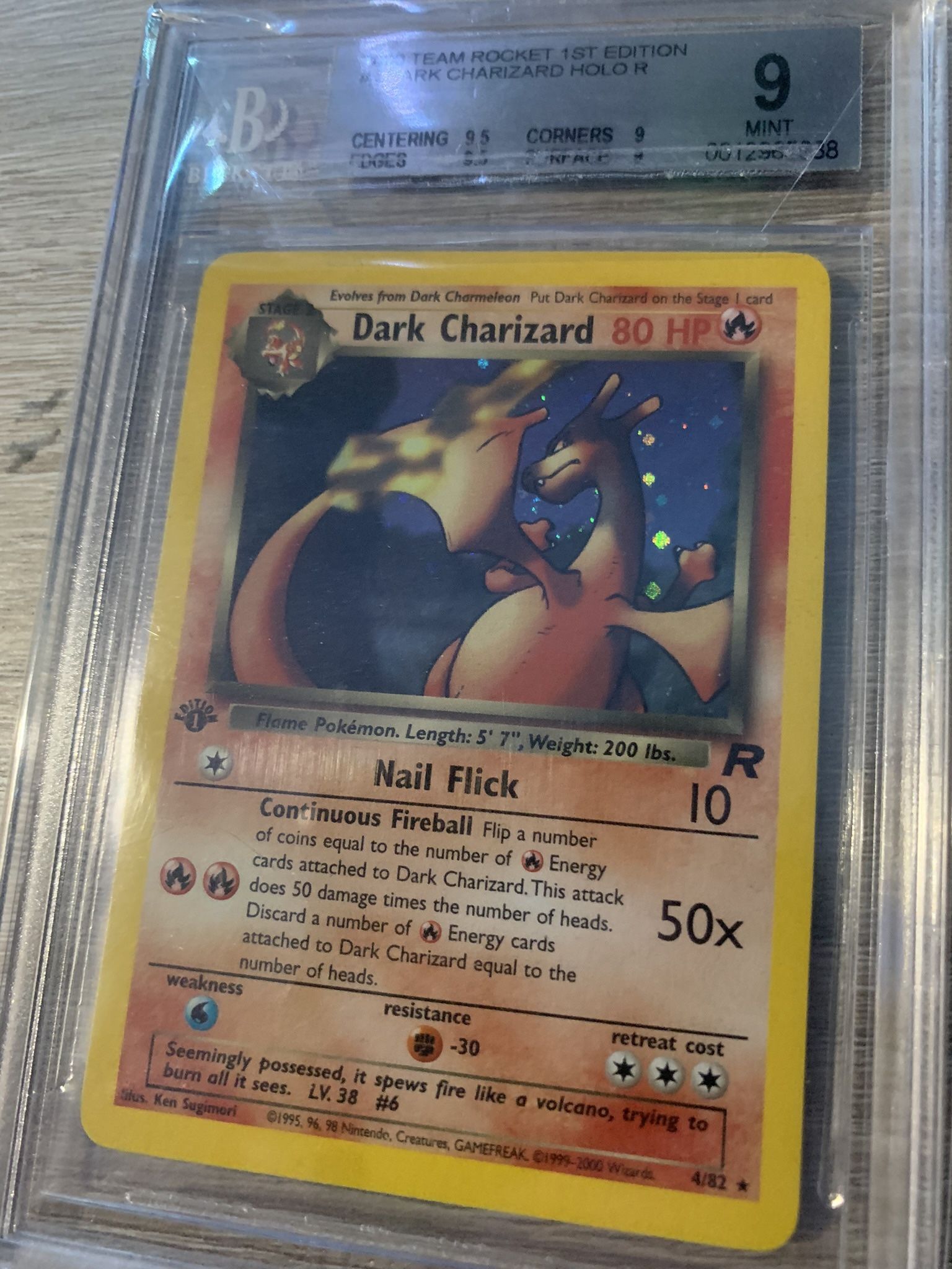 dark charizard pokemon card value Pokemon Dark Charizard 4/82 Team Rocket 1st Edition Holo With Wing Swirl  Rare HP