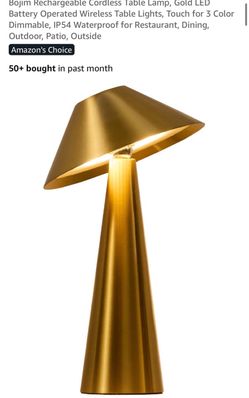 11-Inch Magnetic Cordless Table Lamp Gold