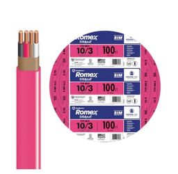 Southwire 100-ft 10 / 3 Romex SIMpull Solid CU NM-B Ground Wire Wire Individual pack ( By-the-roll )