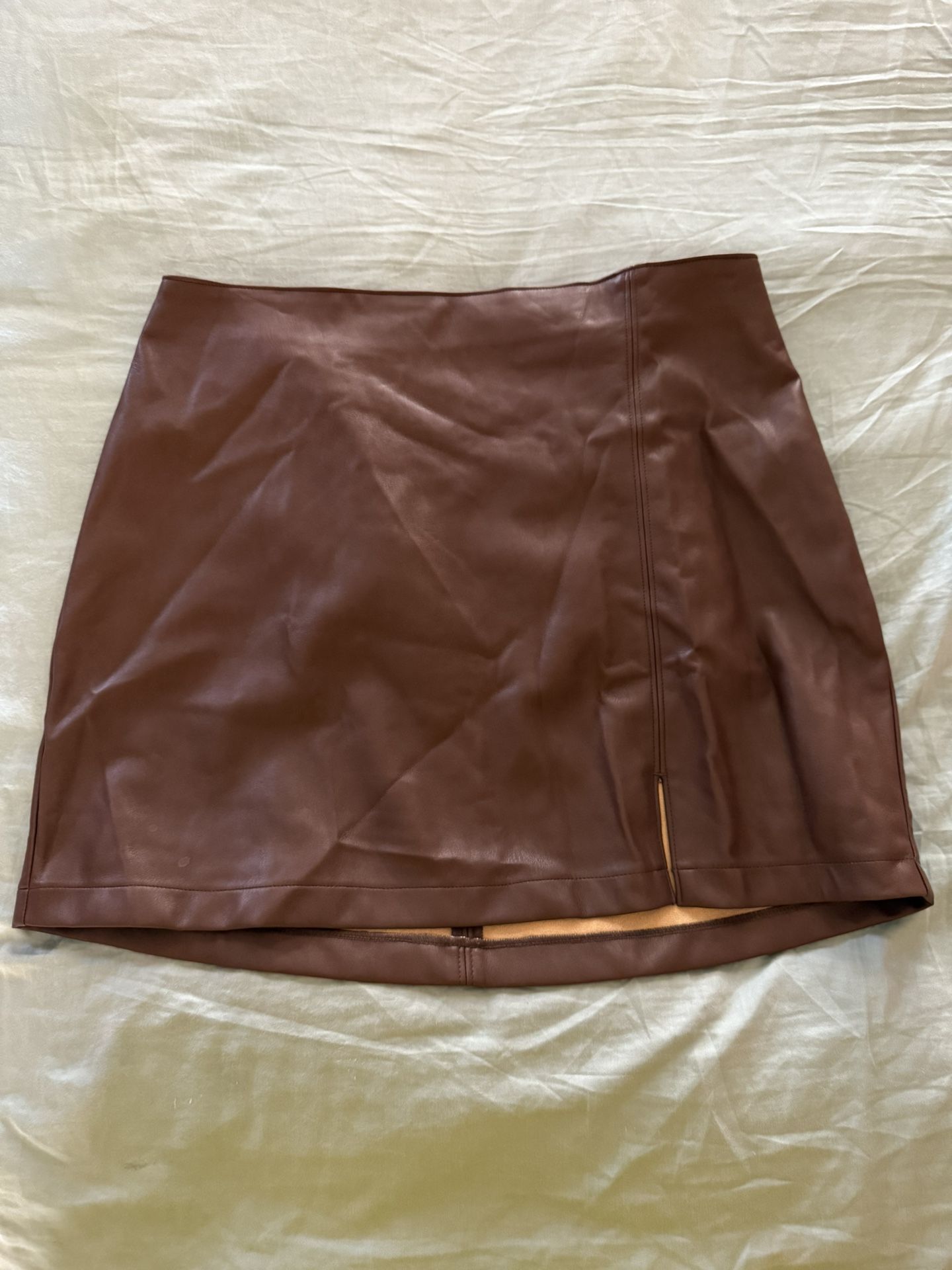 Leather Skirt- Size L