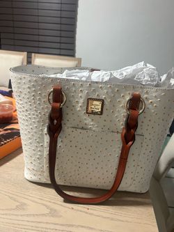 Dooney & Bourke Ostrich Embossed Tote Bag