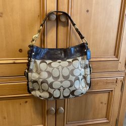 Bolso Coach Cafe En Buenas Condiciones 