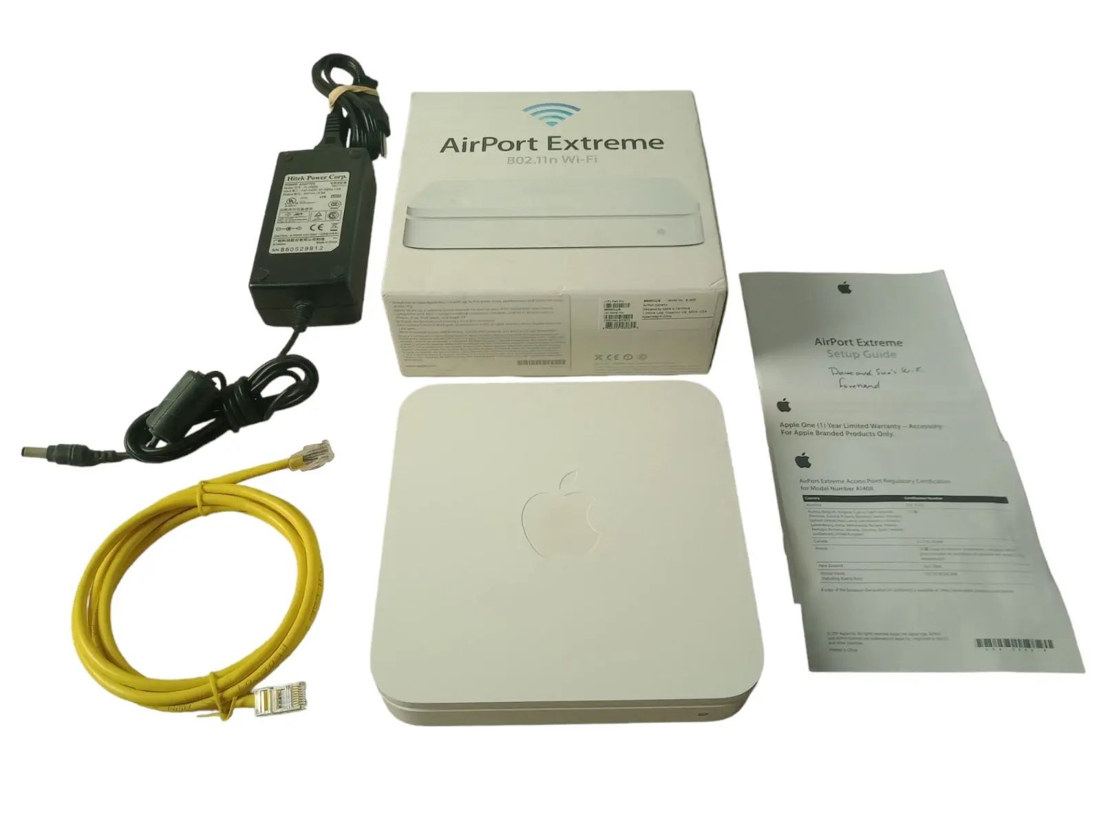 Apple A1408 AirPort Extreme Dual Band Wi-Fi Router w/Orig Box+Non-OEM Adapter