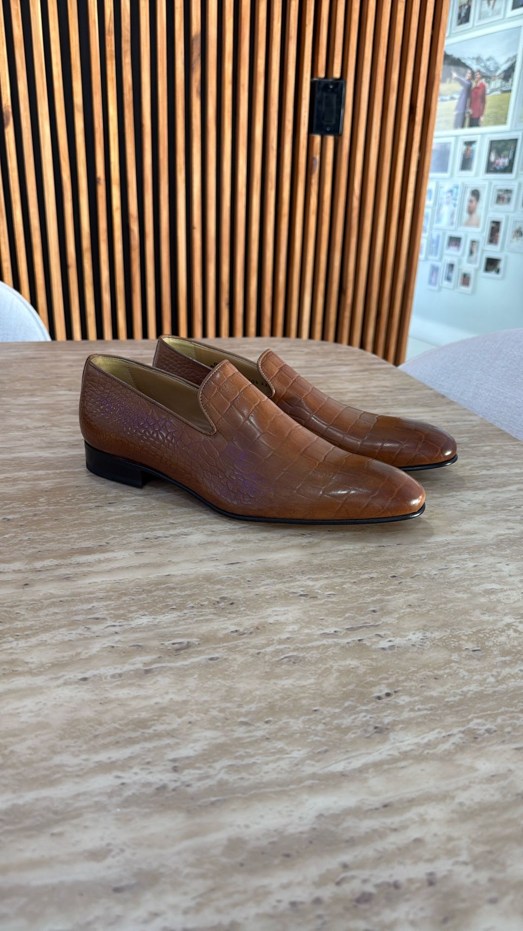 Croc Leather Dress Loafers