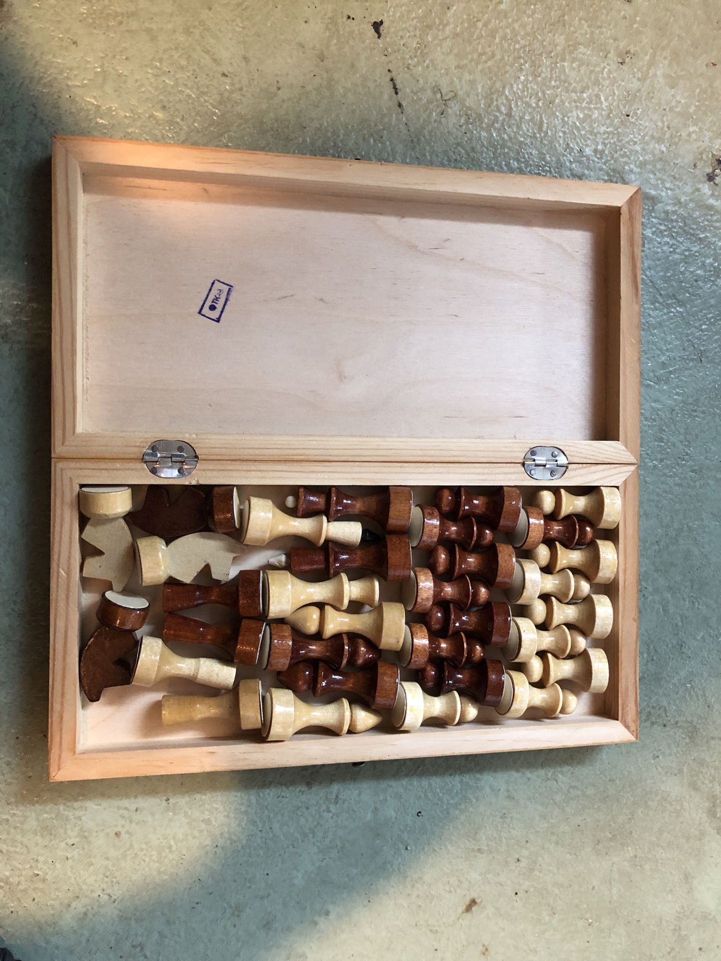 Portable chess set, complete