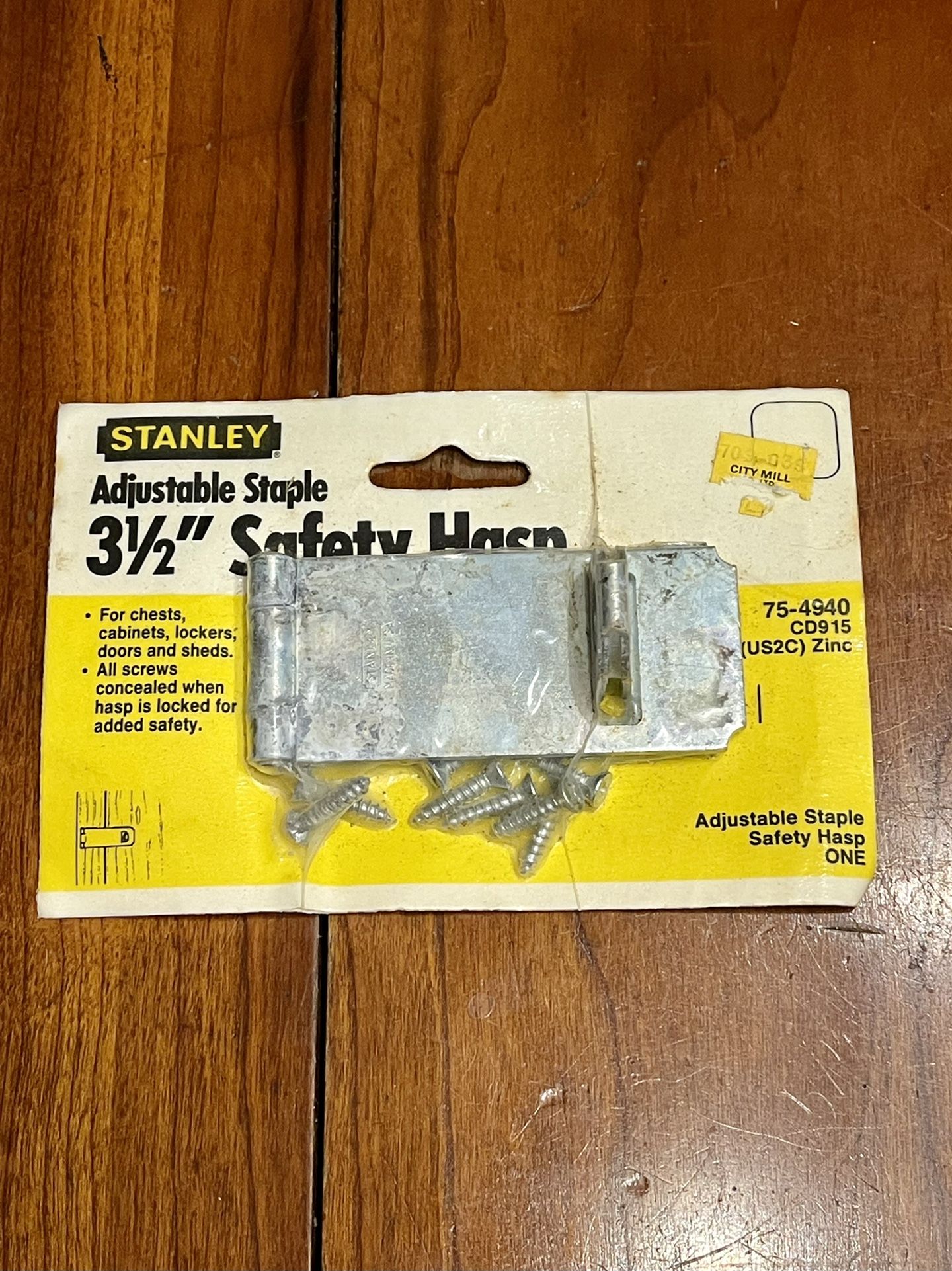 Stanley Adjustable Staple 3.5” Safety Hasp Qty. 1