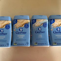 Gerber Oatmeal Cereals & Rice Cereal 