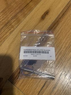 Supreme True Utility Telefone Keychain Silver W/ 3 Refills