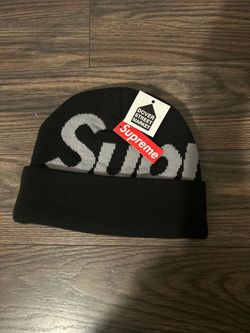 Supreme black/sliver beanie