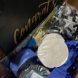 Graduation Party favors - Blue, White, Silver, Black, And Gold