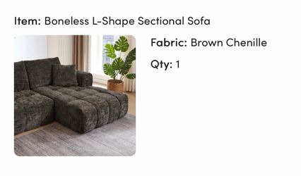 New Couch - Brown Chenille